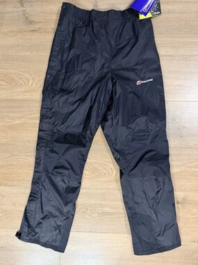 NWT Berghaus AQ2 Waterproof Drift Black Overtrousers Sz Medium